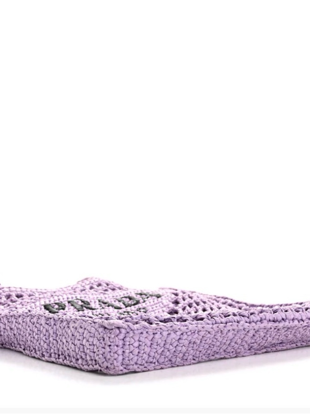 Prada Lavender Crochet Tote with PRADA Milano Logo - Picture 4 of 7